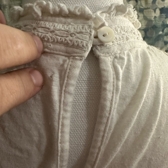 Free People Ruffled Embroidered Boho Top - Picture 5 of 5